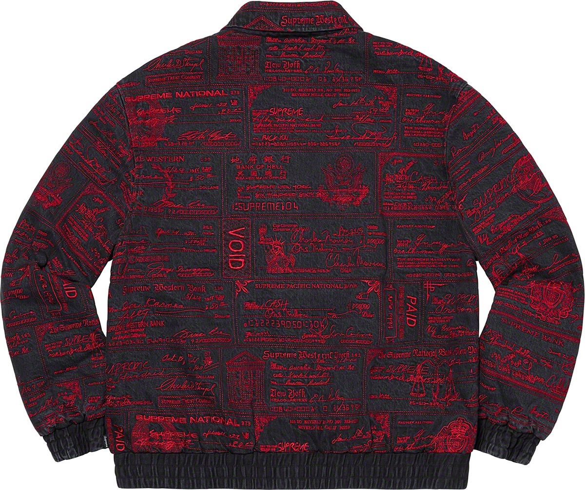 Checks Embroidered Denim Jacket view 9